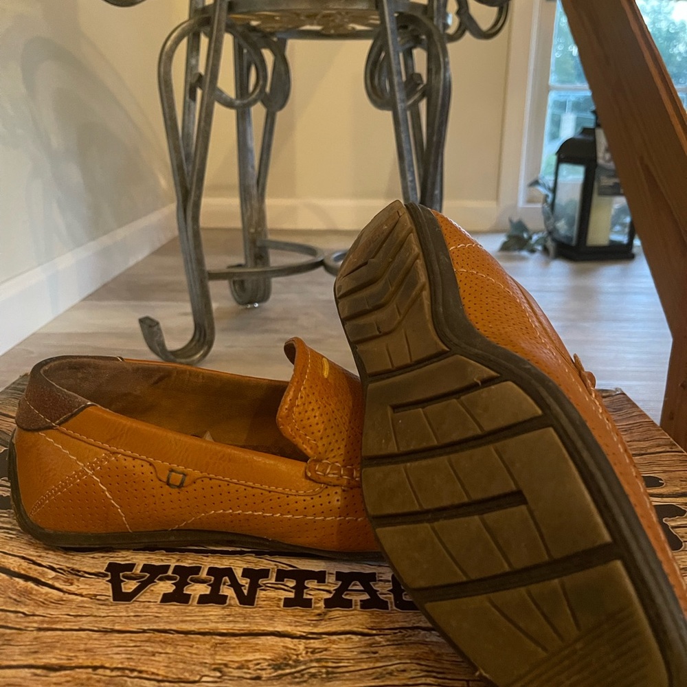 Madden tan loafers for men. - Picture 3 of 5